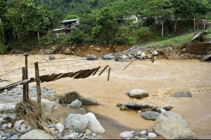Lluvias en Cotopaxi dejan comunidades aisladas.