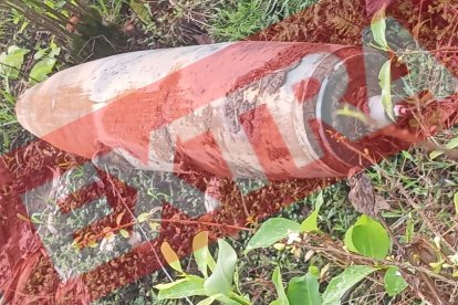 Según denunció Gustavo Petro, este artefacto cayó cerca de una 