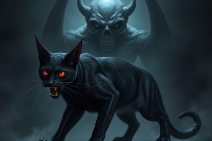 Un gato de la mujer parecía poseído por un ente extraño.