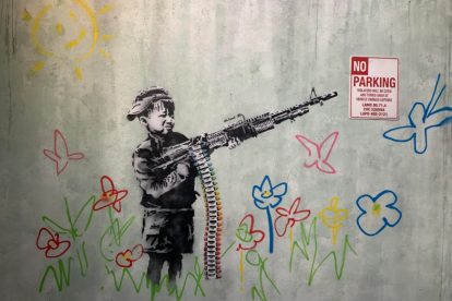 magen de archivo de 'El tirador de Crayola' también conocido como 'Crayon Boy' del artista Banksy.