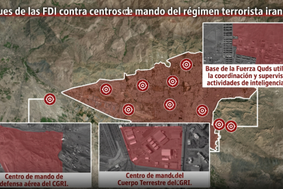 Las Fuerzas de Defensa de Israel (FDI) han informado este lunes del ataque a varias sedes del régimen iraní durante la noche en Teherán.