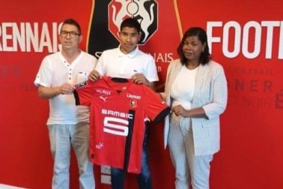 Elías Legendre Quiñonez, delantero de Rennes, es hijo de madre ecuatoriana y padre francés.