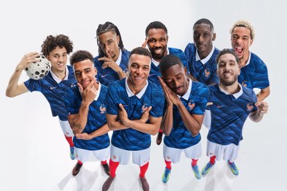 Los delanteros de la selección francesa de fútbol.
