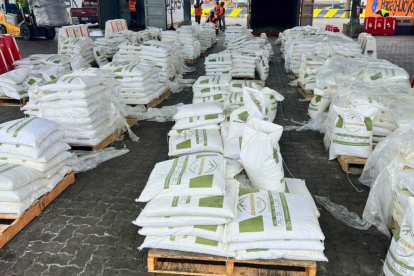 Cocaína decomisada en Posorja, lista para ser exportada, fue retirada del mercado ilegal por la Policía.