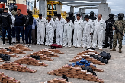 Los aprehendidos, todos ecuatorianos, fueron puestos a órdenes de la autoridad competente