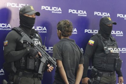 Uno de los detenidos por la Policía.