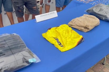 Parte de las evidencias encontradas.