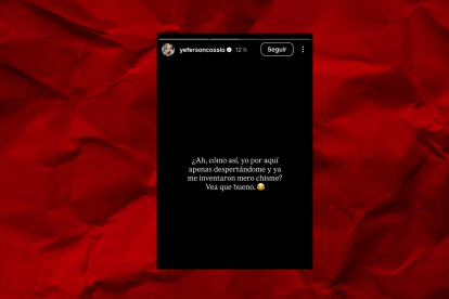 El mensaje que publicó en sus historias de Instagram.