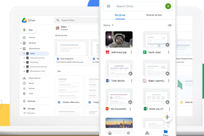 Google Drive permite crear y editar documentos, hojas de cálculo y presentaciones utilizando Google Docs, Sheets y Slides