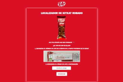 La empresa habilitó un link en su página web para rastrear las barritas de chocolate robadas.
