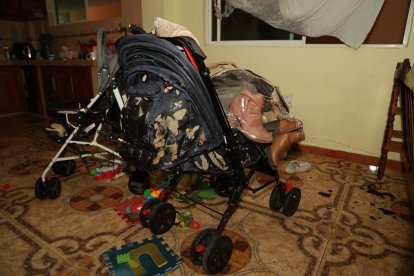 Así quedaron algunos objetos luego de la emergencia.