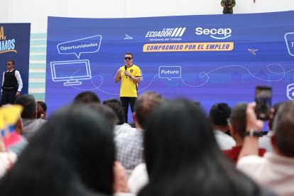 El presidente Daniel Noboa.