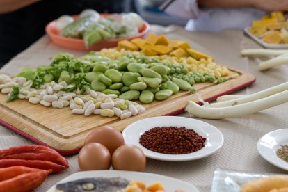 El fréjol, habas  y zapallo son ingredientes andinos incorporados a esta sopa.