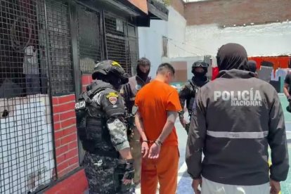 El sospechoso al momento de la aprehensión.