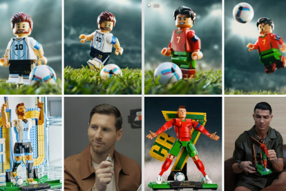 Los sets incluyen minifiguras, detalles personalizados y referencias a momentos icónicos del fútbol
