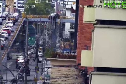 Las cámaras del ECU 911 captaron el momento.