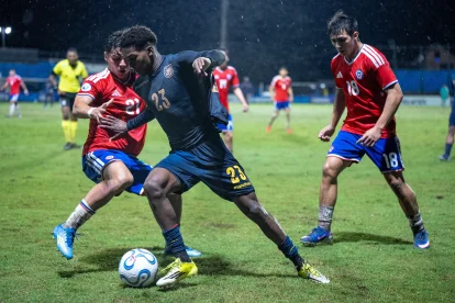 Johan Martínez ofensivo de la Sub 17 de Ecuador.