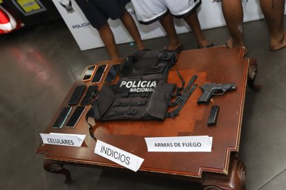 Evidencias incautadas durante el allanamiento en el sector de El Cisne.