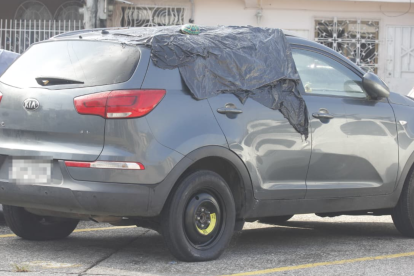 Vehículo afectado en Sauces 3 por rama.