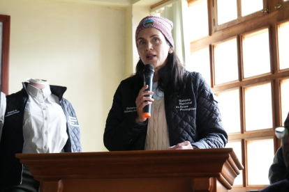 Inés Manzano, ministra ecuatoriana al frente de la crisis eléctrica, en una foto de finales de 2025.