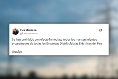 Publicación de Inés Manzano en X este 14 de abril de 2026.