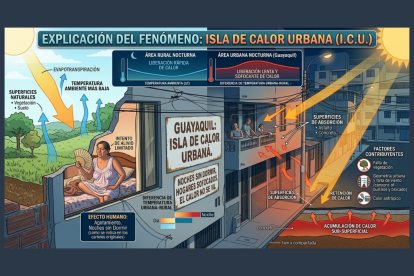 El concreto y la falta de vegetación intensifican la sensación térmica en la ciudad