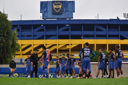 Deportivo Cuenca entrenó en el complejo de Boca Juniors, en Buenos Aires, Argentina.