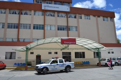 El cuerpo fue llevado hasta el hospital San Vicente de Paúl, en Ibarra.