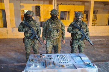 Esta es parte de la evidencia que encontraron los militares.