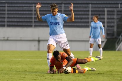 Byron Palacios marcó el segundo gol del Trencito.