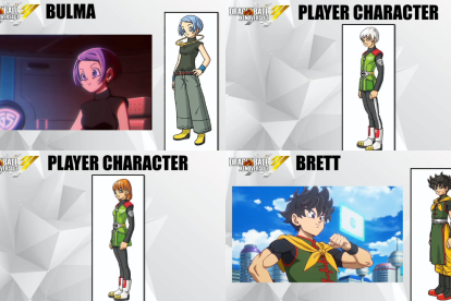 La alineación confirmada de personajes clave de Xenoverse 3, con un nuevo protagonista y diseños que prometen refrescar la saga con el arte clásico de Toriyama