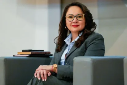 La ministra de Gobierno, Nataly Morillo.