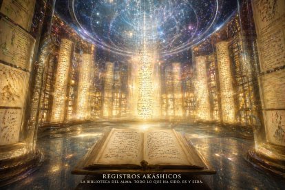 Una imagen simbólica de cómo se representan los registros akáshicos.