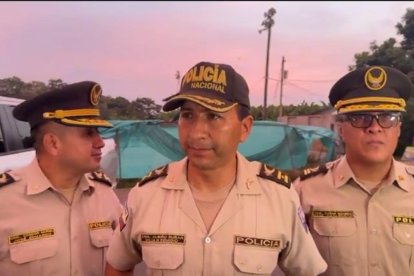 El jefe policial de Machala, Remigio Albiño, informó sobre lo ocurrido con el político orense.