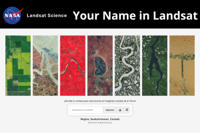 La herramienta “Your Name in Landsat” usa imágenes reales captadas por satélites para formar letras, permitiendo explorar cada ubicación gracias al programa Landsat program de la NASA