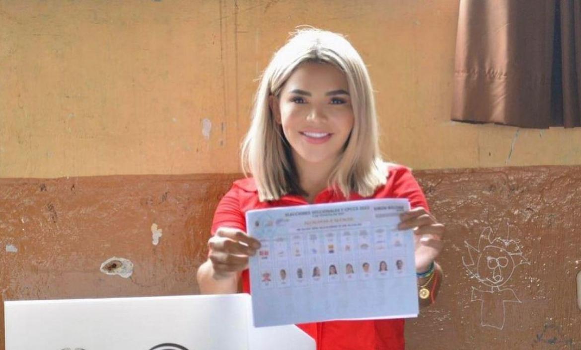 La aspirante a la Alcaldía del cantón guayasense obtuvo el 41,76 % de los votos.