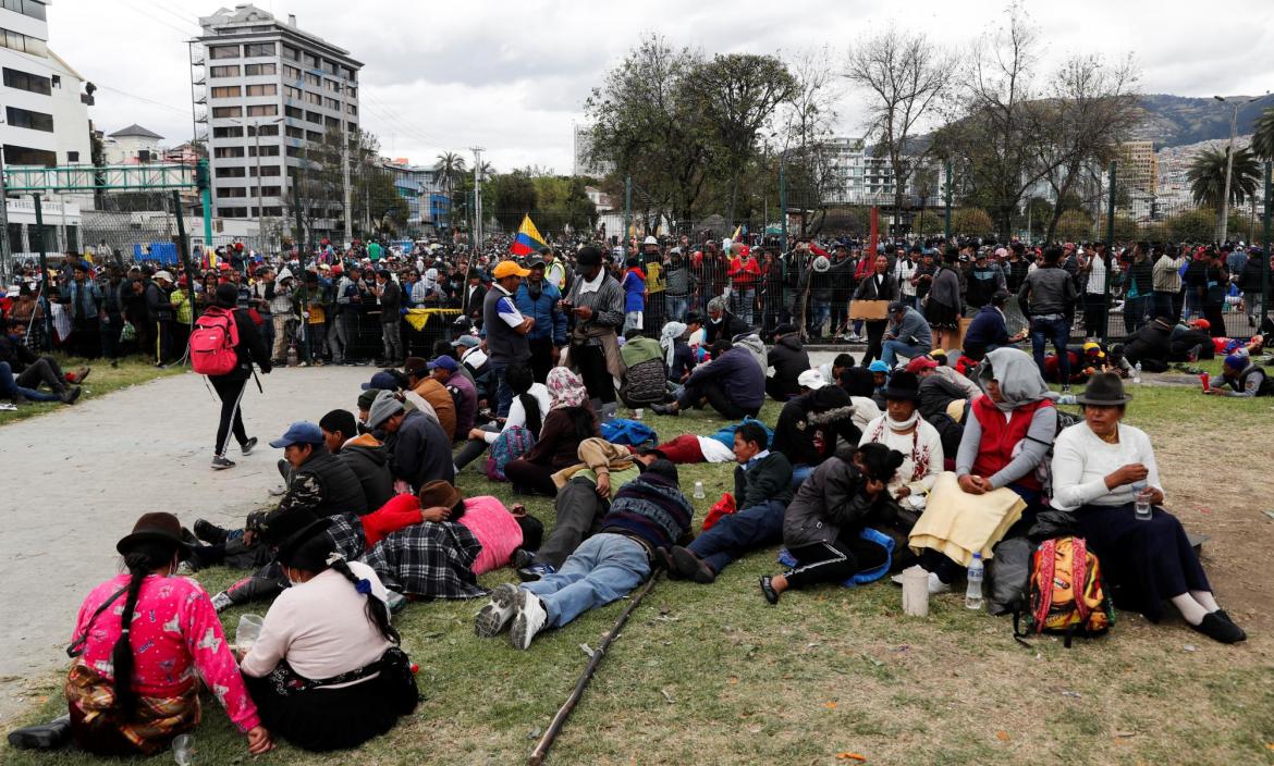 Protests against Ecuador's President Lenin Moreno's austerity measures in Quito