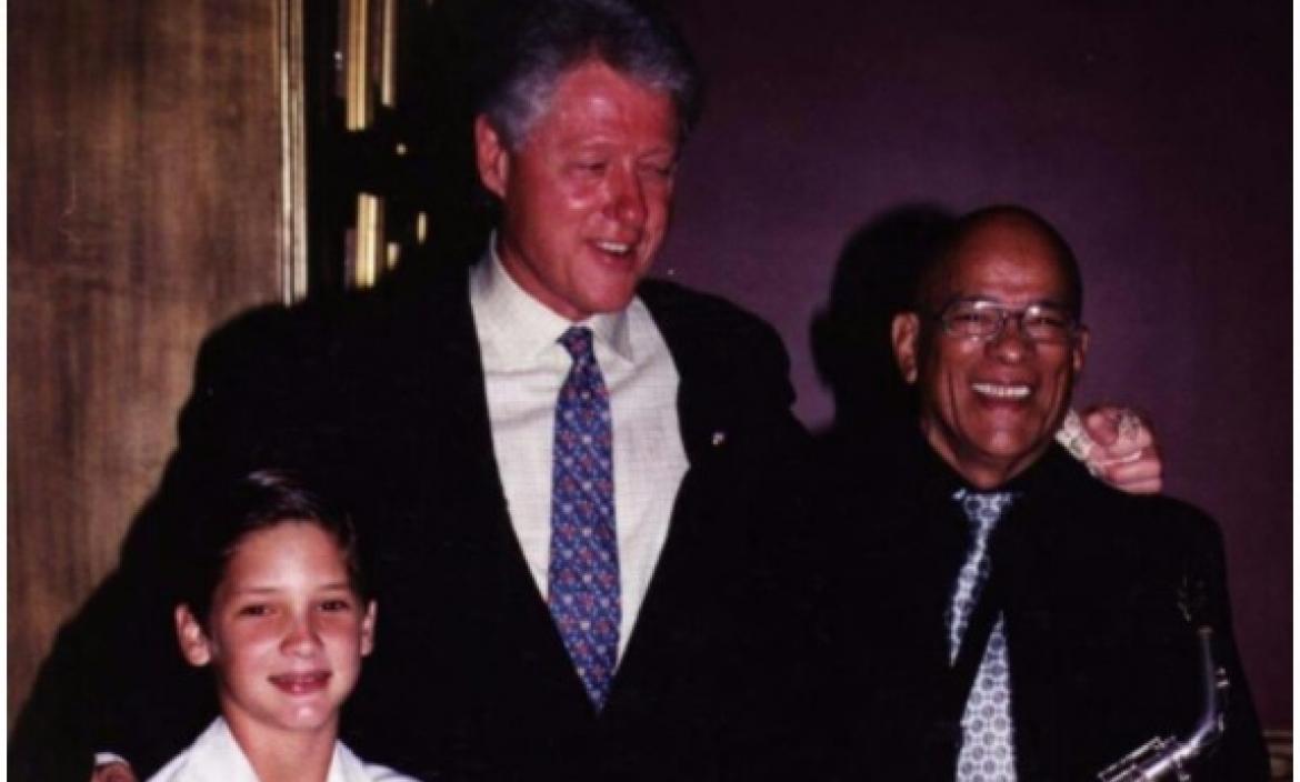 Lucho Silva junto  Bill Clinton
