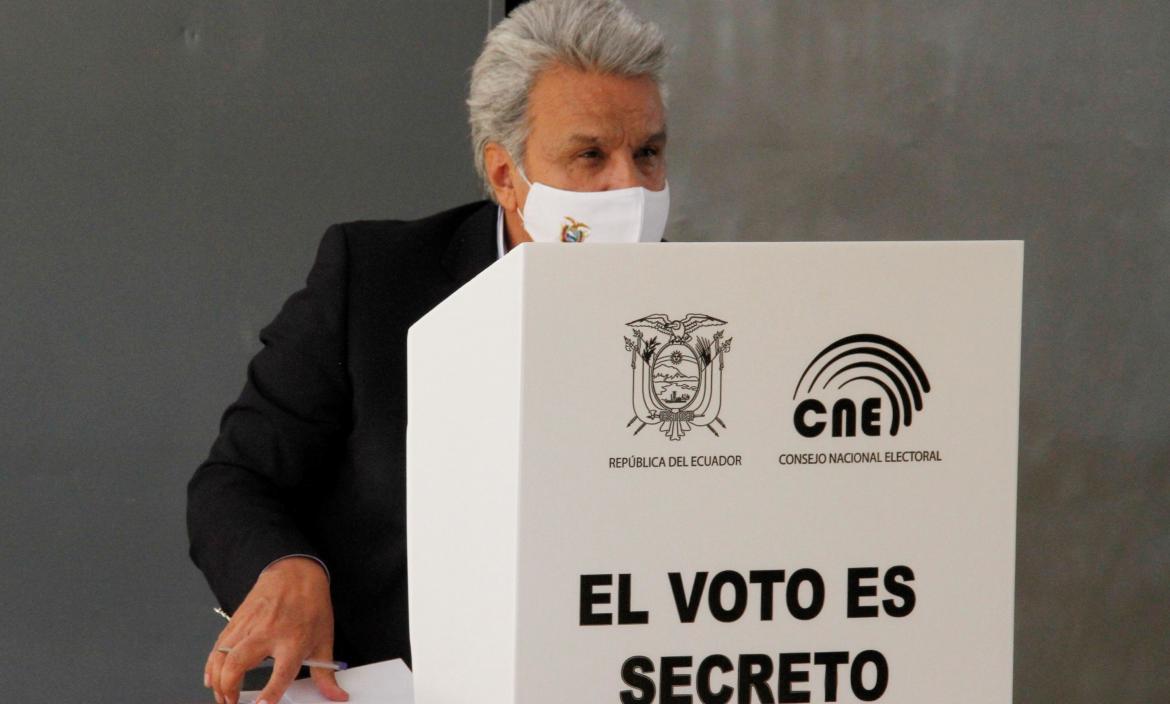 En la imagen, el presidente ecuatoriano, Lenín Moreno, quien también pidió a los candidatos que muestren 