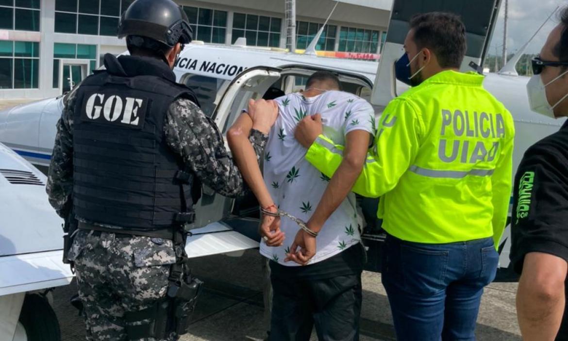 El sospechoso, Álvaro Cagua, fue detenido en Esmeraldas y traído a Guayaquil.