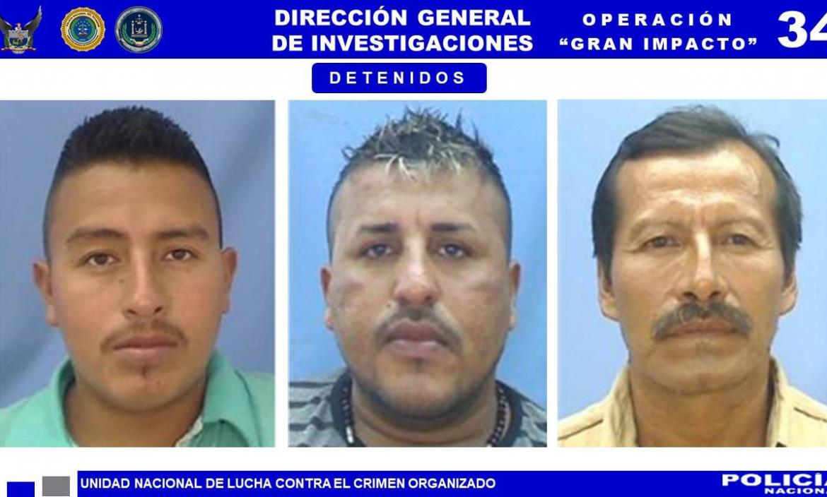 Los sospechosos son Martín David Franco Pico, Cristóbal Rafael Rodríguez Cedeño y José Honorato Figueroa Lucas.