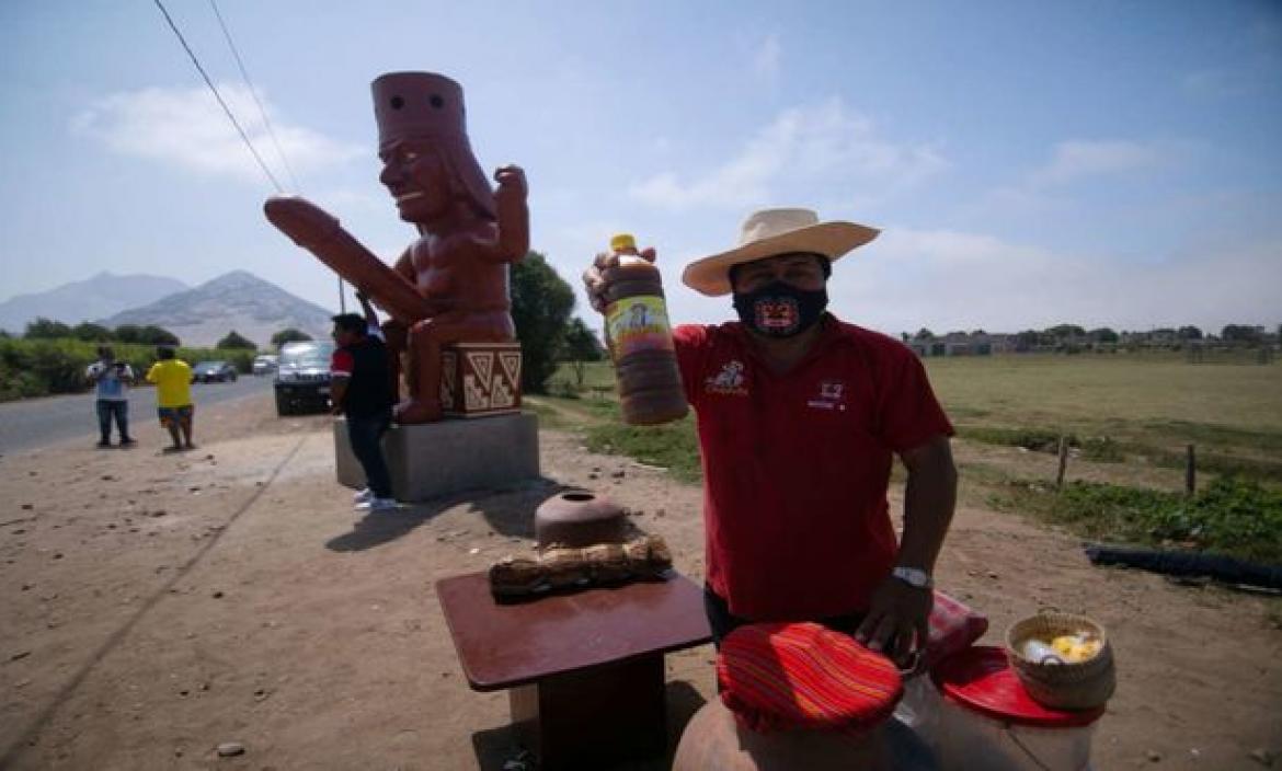 La escultura fue vandalizada, dice el alcalde de Moche.