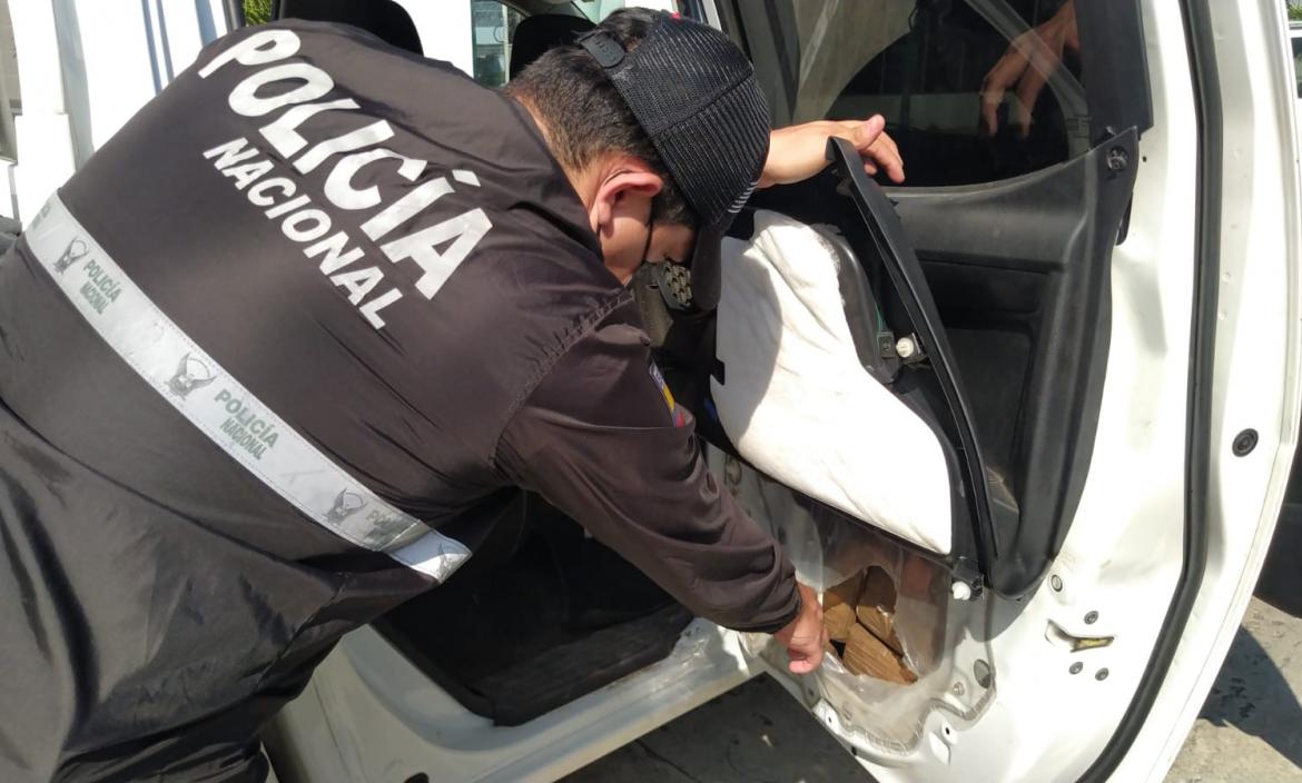 La droga estaba encaletada en las puertas de esta camioneta.