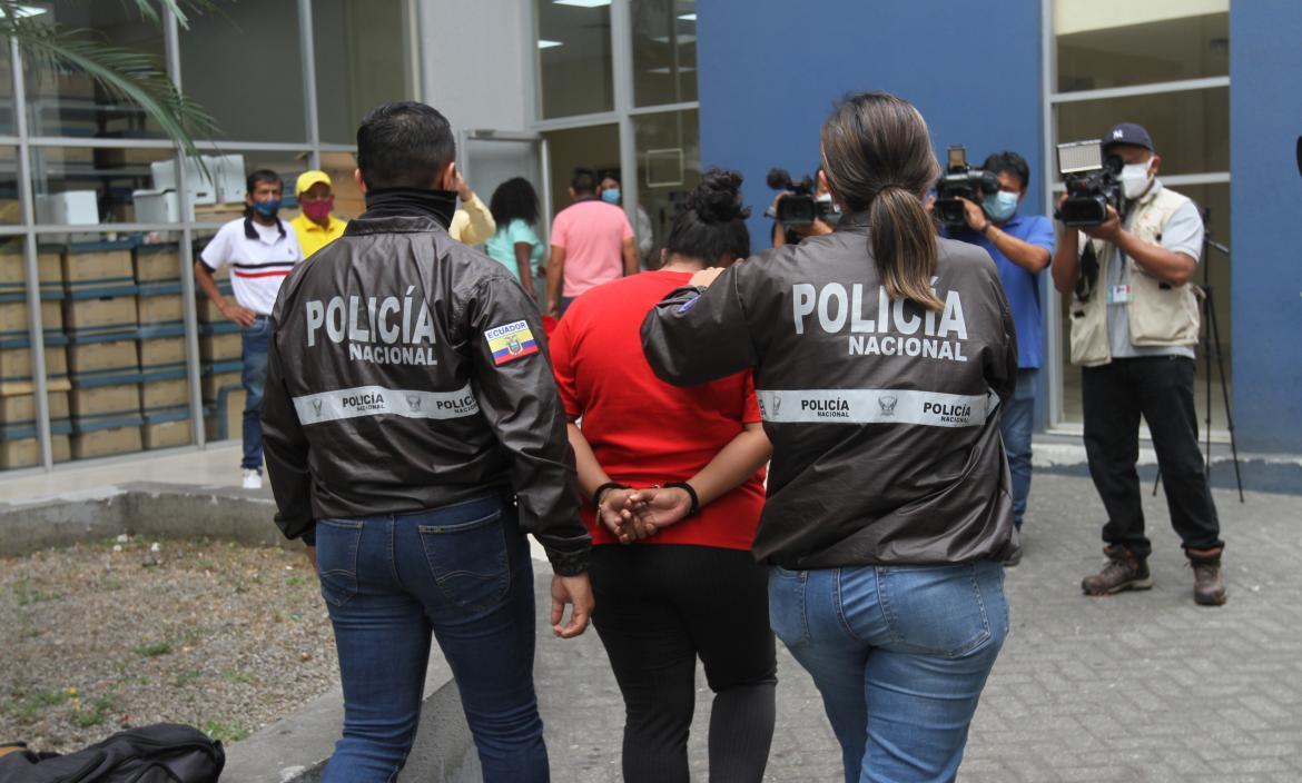 La mujer fue detenida el 30 de julio de 2021 en Guayaquil.