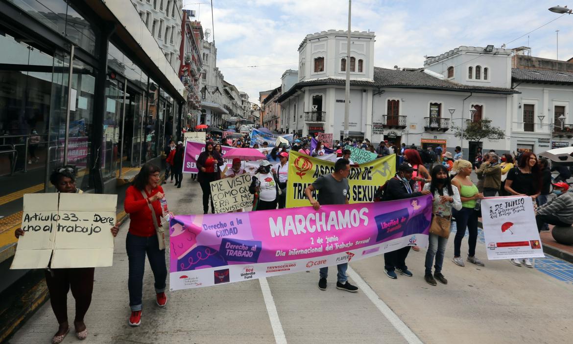 Trabajadoras sexuales - marcha - Quito