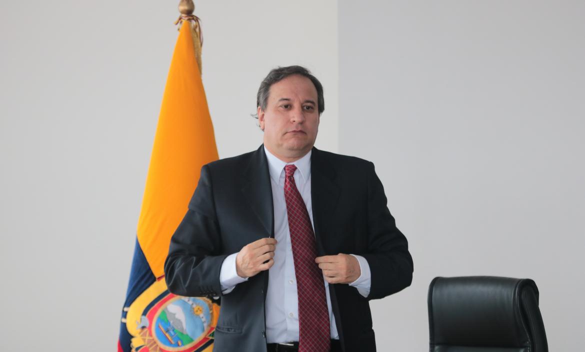 El ministro de finanzas, Simón Cueva, habló sobre la situación económica de Ecuador este 11 de mayo de 2022.