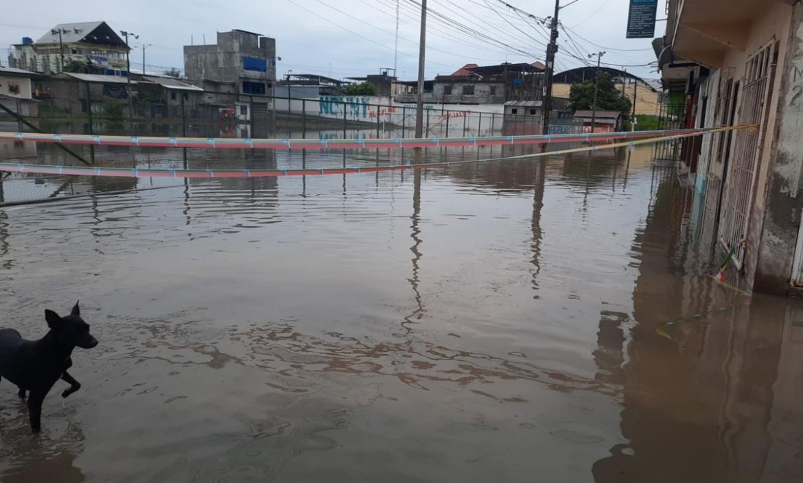 Varios sectores de Santa Lucía han sido afectados por las lluvias.