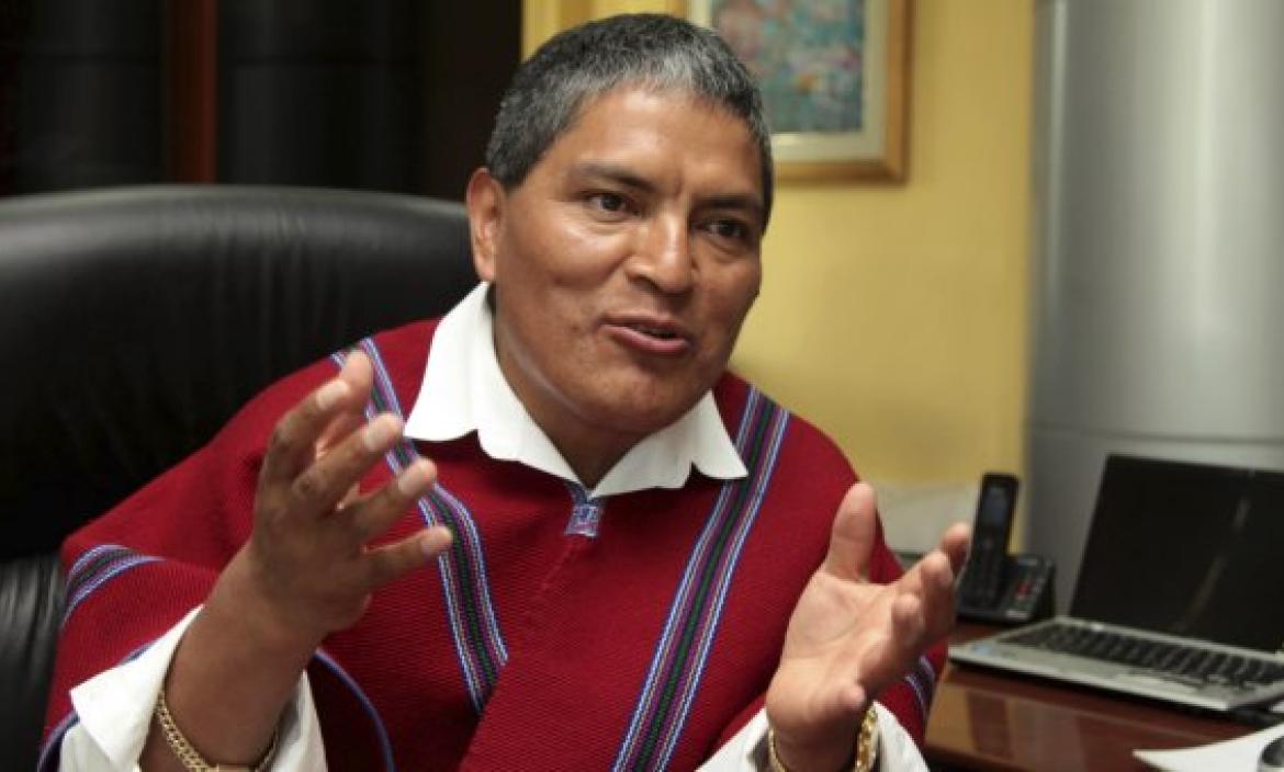 Luis Chango directivo de Mushuc Runa habló de que tiene el perfil para ser presidente del Ecuador.
