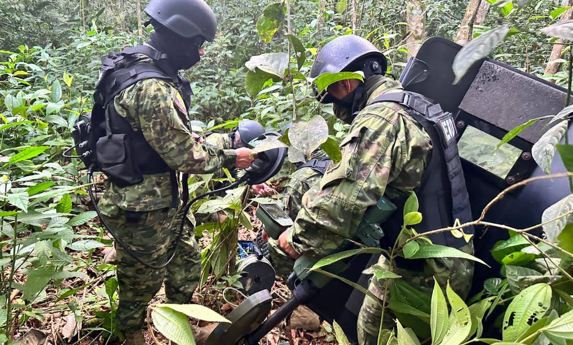 Los militares hicieron un decomiso en la frontera norte de Ecuador.
