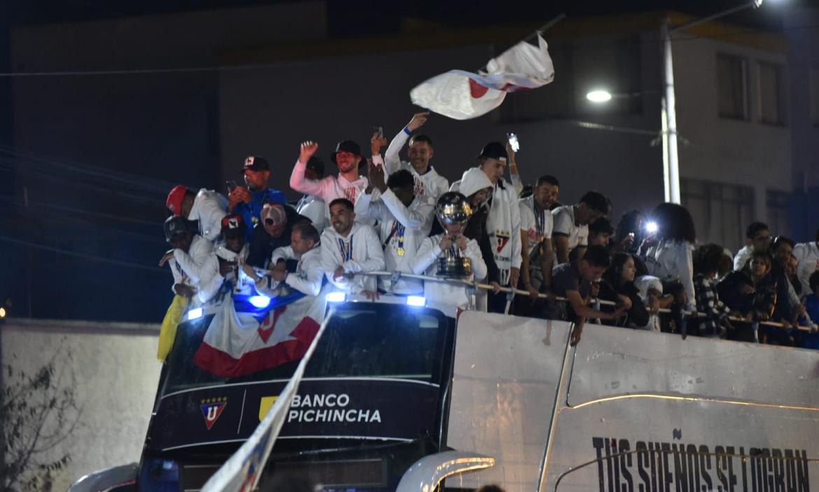 Liga de Quito fue recibido por sus hinchas.